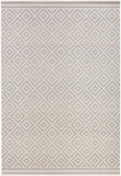 The Rugs Raute Diamond Rug Indoor Outdoor Polypropylene Weatherproof Durable In Cream - thumbnail 1