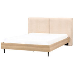 Beliani Bed Boucle Izernore 180 X 200 Cm (Eu Super King) Beige - thumbnail 4