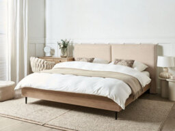 Beliani Bed Boucle Izernore 180 X 200 Cm (Eu Super King) Beige - thumbnail 2