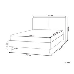 Beliani Bed Boucle Izernore 180 X 200 Cm (Eu Super King) Beige - thumbnail 3