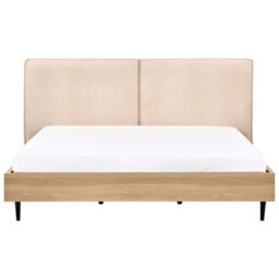 Beliani Bed Boucle Izernore 180 X 200 Cm (Eu Super King) Beige - thumbnail 6