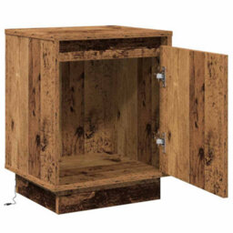 Berkfield Bedside Cabinets With Led Lights 2 Pcs Old Wood 39X34,5X50 Cm - thumbnail 6
