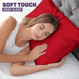 Oxford Homeware Plain Dyed Pillowcase Pair (W)50X(L)75 Cm- Soft Breathable Easy Care Standard Size Bed Pillow Covers Red - thumbnail 8