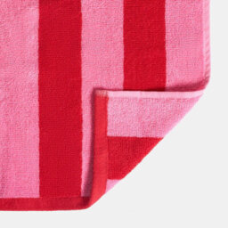 Ohs Stripe 100% Cotton Bath Towel Hotel Quality Soft Absorbent, Pink - 1Pc - thumbnail 4