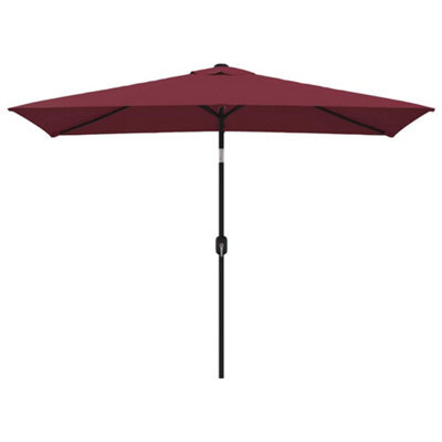 Berkfield Elegant Outdoor Parasol With Metal Pole 300X200 Cm Bordeaux Red - image 1