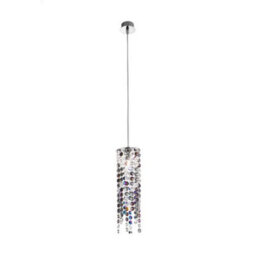 Luminosa Lighting Luminosa Prisma Designer Crystal Pendant Light Polished Chrome, 1X G9 - thumbnail 1