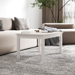 Walplus Coffee Table White 80X50X40 Cm Solid Wood Pine - thumbnail 5