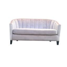Minster 2 Seater Loveseat Indoor Sofa - Velvet - L74 X W147 X H80 Cm - Pink - thumbnail 6