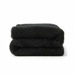 Cuddly Extra Fluffy Throw Ultra Soft Plush Blanket For Sofa Bed Home Decor Black 150X200Cm - thumbnail 2