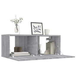Berkfield Sturdy Tv Cabinet Grey Sonoma 80X30X30 Cm Engineered Wood - thumbnail 4