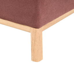 Beliani Corner Sofa 3 Seater Sosjo Fabric Burgundy Right Hand - thumbnail 9