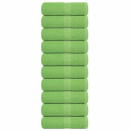 Berkfield Wash Towels 10 Pcs Frogn Apple Green 30X30 Cm 100% Cotton