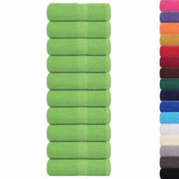 Berkfield Wash Towels 10 Pcs Frogn Apple Green 30X30 Cm 100% Cotton - thumbnail 2