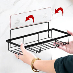 3 Packs Self Adhesive Shower Shelves Bathroom Shelf Wall Mounted Organizer Rack - thumbnail 5