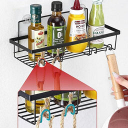 3 Packs Self Adhesive Shower Shelves Bathroom Shelf Wall Mounted Organizer Rack - thumbnail 4