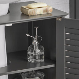 Sobuy Frg237-Ii-Dg, Under Sink Bathroom Cabinet With Adjustable Shelves, Mdf Bathroom Storage Unit,grey,w60Xd35Xh58 - thumbnail 9