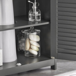 Sobuy Frg237-Ii-Dg, Under Sink Bathroom Cabinet With Adjustable Shelves, Mdf Bathroom Storage Unit,grey,w60Xd35Xh58 - thumbnail 8