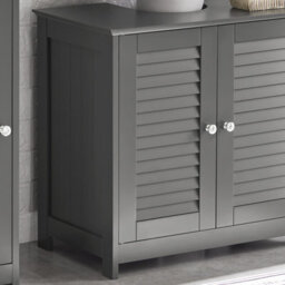 Sobuy Frg237-Ii-Dg, Under Sink Bathroom Cabinet With Adjustable Shelves, Mdf Bathroom Storage Unit,grey,w60Xd35Xh58 - thumbnail 6