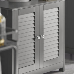 Sobuy Frg237-Ii-Dg, Under Sink Bathroom Cabinet With Adjustable Shelves, Mdf Bathroom Storage Unit,grey,w60Xd35Xh58 - thumbnail 5
