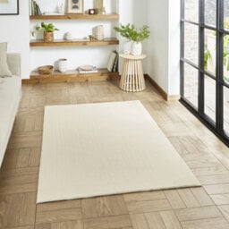 Bay Cream Modern Plain Shaggy Washable Rug By Think Rugs-80Cm X 150Cm - thumbnail 3