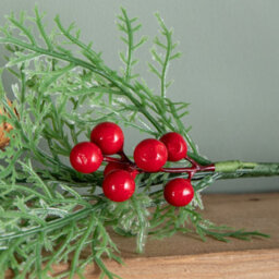Samuel Alexander 1.50M Pine And Red Berry Christmas Garland With Pinecones - thumbnail 4