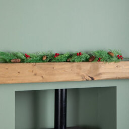 Samuel Alexander 1.50M Pine And Red Berry Christmas Garland With Pinecones - thumbnail 6
