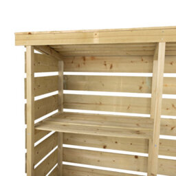Charles Bentley Fsc Nordic Spruce Wooden 3 Log Store Firewood Storage Heavy Duty - thumbnail 4