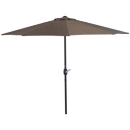 Outsunny 2.7M Metal Frame Garden Furniture Parasol Half Round Umbrella - thumbnail 2