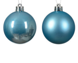 Decoris 72 Sugar Blue Baubles Shatterproof Christmas Tree Hanging Decorations 6Cm - thumbnail 3