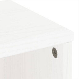 Berkfield Side Cabinet With Drawer Odda White 40X24X79 Cm Solid Wood Pine - thumbnail 9