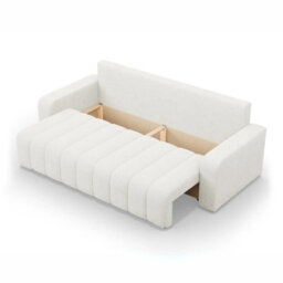 Abrielle Modern Sofa Bed With Guest Pull Out Storage Beige - thumbnail 2