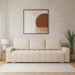 Abrielle Modern Sofa Bed With Guest Pull Out Storage Beige - thumbnail 1