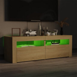 Berkfield Tv Cabinet With Led Lights Sonoma Oak 120X35X40 Cm - thumbnail 3