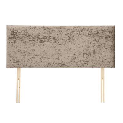 "Urban Textures Luxury 26"" High Crushed Velvet Fabric Upholstered Bed Headboard - Truffle" - image 1