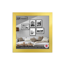 "AK Frames Sleek 6X6"" Gold Thin Modern Picture Frame - Slim And Design For Posters, Prints And Photos - Elegant Wall Frame Decor" - thumbnail 1