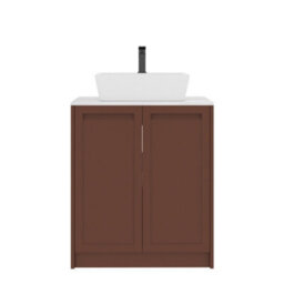 Royal Bathrooms Royal Bathroom Elmore 700mm Terracotta Clay Freestanding Countertop Bathroom Vanity Unit 2 Door With Cube Basin - thumbnail 7