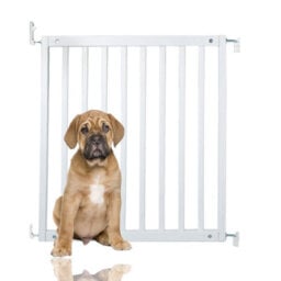 Bettacare Simply Secure Wooden Screw Fit Gate, 72Cm - 79Cm, White, Wooden Dog Gate Gate, Screw Fit Pet Stair Gate, Puppy Gate