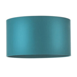 Luminosa Lighting Luminosa Folgarida Shade Teal Satin Fabric & Matt Antique Brass Plate