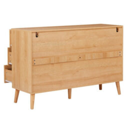 Rattan Chest Of 6 Drawers, Clothing Storage Cabinet - Natural - thumbnail 3