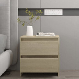 Walplus Bedside Cabinet Sonoma Oak 45X34.5X44.5 Cm Engineered Wood - thumbnail 1