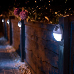Solar Fence Light Outdoor Wall Lamp With 2 Bright White Leds Dusk Sensor Wireless Garden Light 11X11X5Cm - thumbnail 7