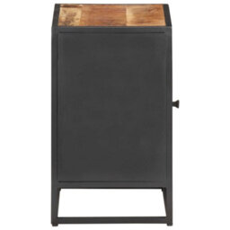 Berkfield Bedside Cabinet 40X30X50 Cm Rough Mango Wood And Natural Cane - thumbnail 4