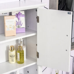 Homcom Bathroom Wall Cabinet, Medicine Cabinet W/ Adjustable Shelf, White - thumbnail 7