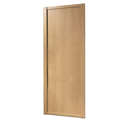 Spacepro 1 Panel Natural Oak Effect Sliding Wardrobe Door (H)2220mm (W)610mm - image 1