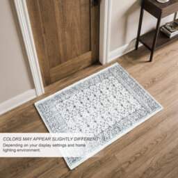 Homeart Traditional Area Rug , Super Soft & Sustainable Woven Neutral Carpet Durable Indoor Rug Weave Grey 60X110 - thumbnail 2
