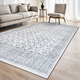Homeart Traditional Area Rug Super Soft Sustainable Woven Neutral Carpet Durable Indoor Rug Weave Grey 60X110