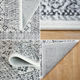 Homeart Traditional Area Rug , Super Soft & Sustainable Woven Neutral Carpet Durable Indoor Rug Weave Grey 60X110 - thumbnail 5