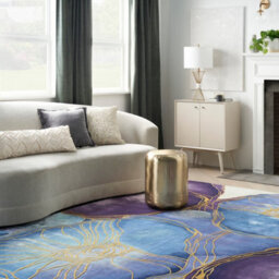 Prismatic Prs32 Blue Gold Wool Rug By Nourison-114Cm X 175Cm - thumbnail 6