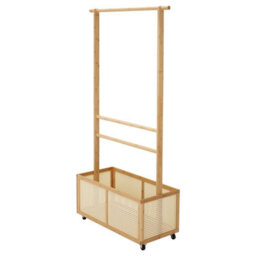 Living And Home Freestanding Clothes Rack With Wheels And Bottom Basket 168Cm H - thumbnail 5