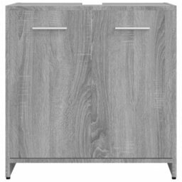 Berkfield Bathroom Cabinet Grey Sonoma 60X33X60 Cm Engineered Wood - thumbnail 5